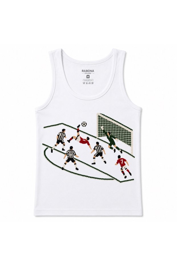Flying Strike Football Action Graphic Tank Top