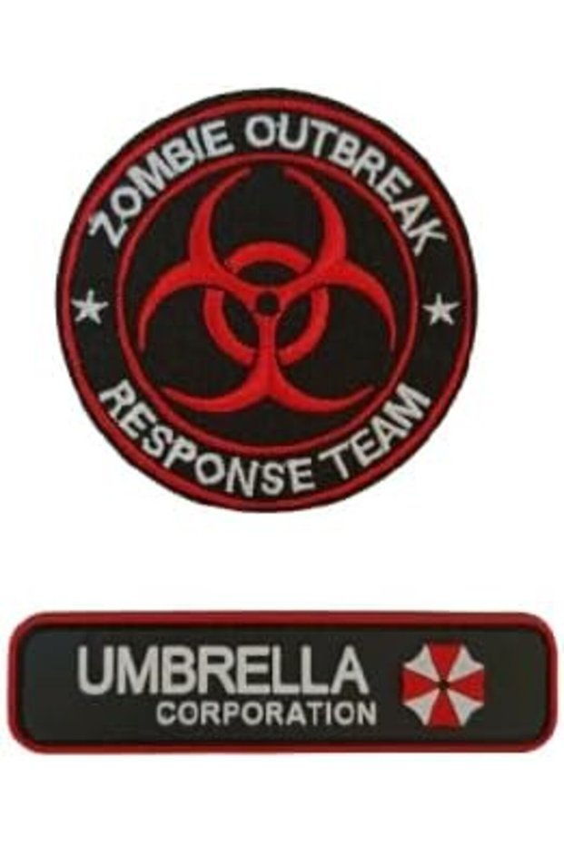 Zombie Outbreak Response Team Emboidery & Umbrella Corporation PVC Patches