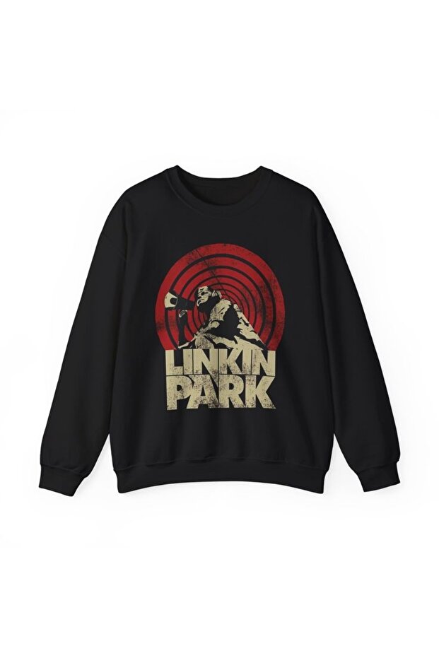 Linkin Park Printed Cotton 3 Thread Threaded Crew Neck Oversize Sweatshirt