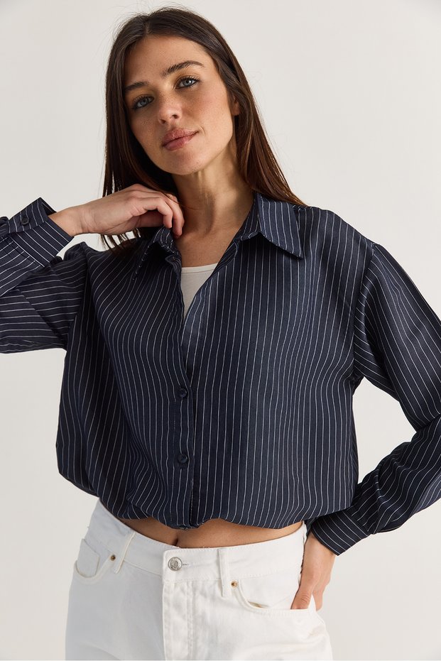 Women's Inner Athlete United Balloon Form Striped Shirt 2362 60286570