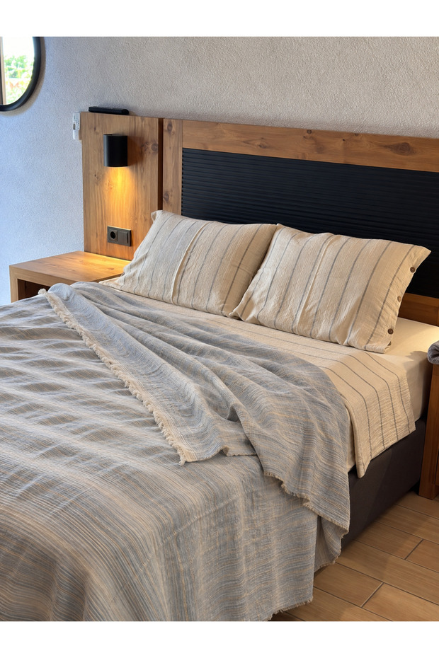 Muslin Pique 220X240 cm Bedspread Double 4 Layer Muslin 100% Cotton Soft Breathable Pique
