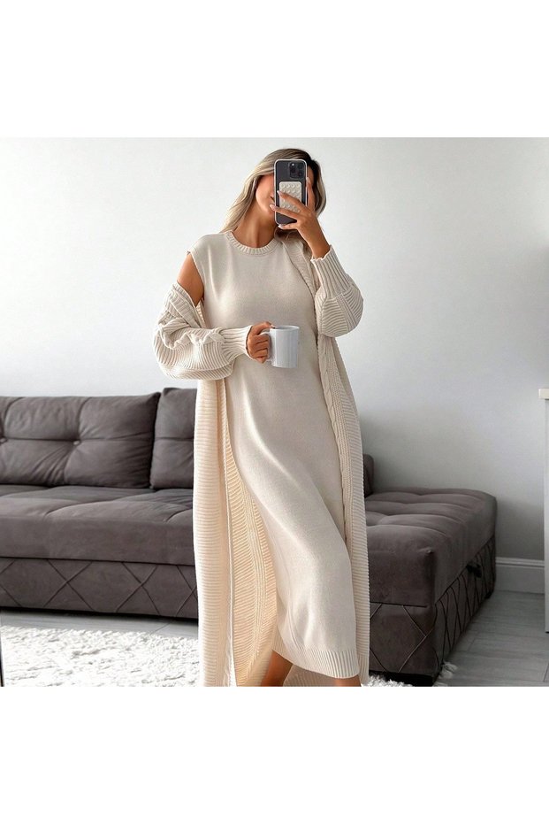Double-Piece Knitwear Set
