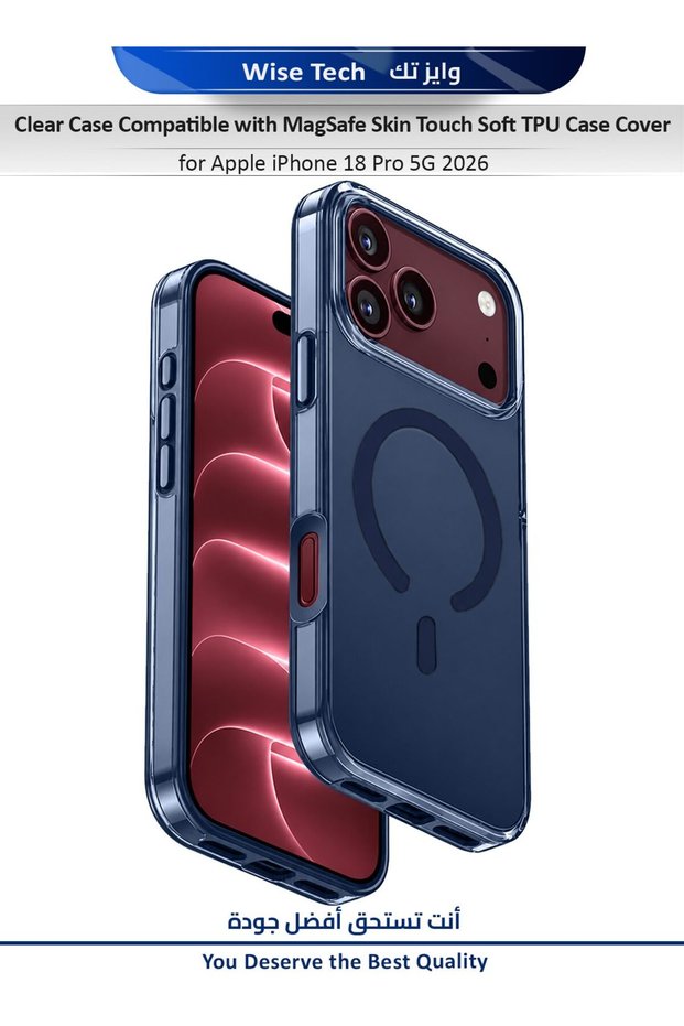 Apple iPhone 18 Pro 5G 2026 Clear Case Compatible with MagSafe Skin Touch Soft TPU Case Cover