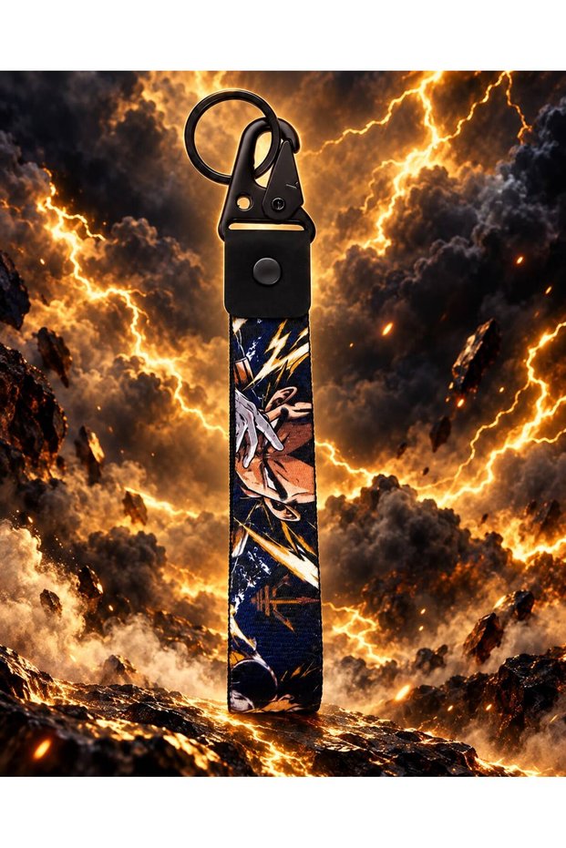 Vegeta Dragon Ball Anime Series New Design, Double-Sided Print (19 cm) Without Motor, Car, Bag Keychain (Your Favorite Character Is Always with You)