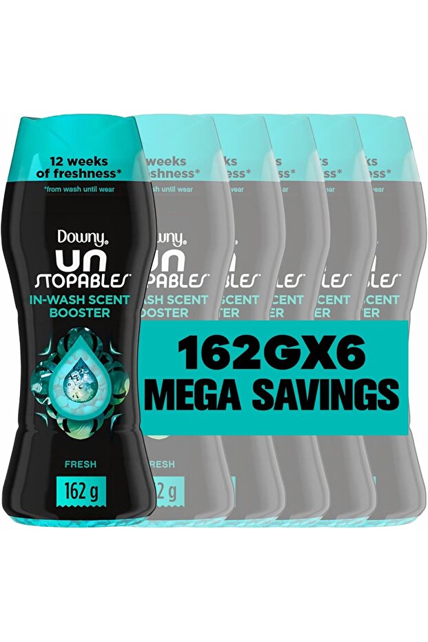 Unstopables, In-wash Freshness and Scent Booster Beads, 162g, Fresh Scent Pack of 6