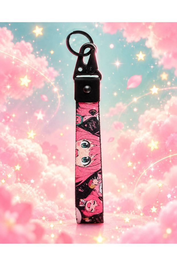 Anya Forger Designed Anime Series New Design, Double-Sided Print (19 cm) Fabric Motorcycle, Car, Bag Keychain (Your Favorite Character Is Always with You)
