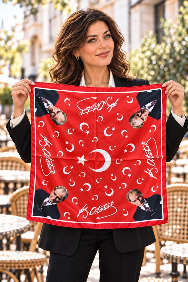 Ataturk Scarf Bandana 50 cm 29 October Republic Day