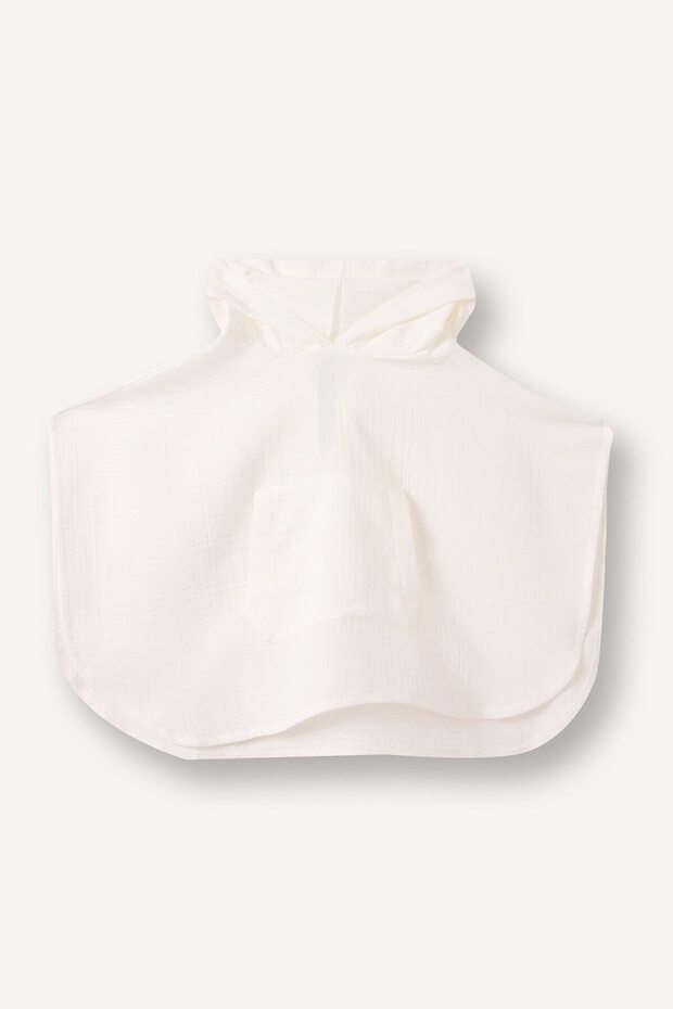 100% Cotton Hooded Muslin Poncho for Baby Girl H1828A526Hs