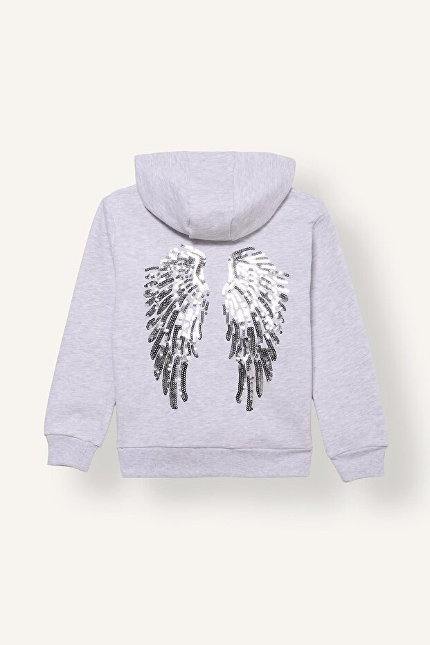 Zippered Hooded Thick Cardigan for Girls I8843A826Wn