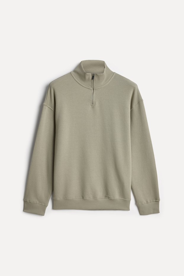 Men's Mink Color Stand Collar Oversize Sweatshirt
