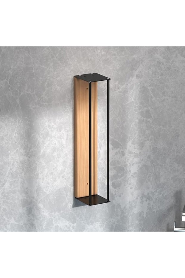 Wall Mounted Towel Rack,Black Iron Frame Storage Holder