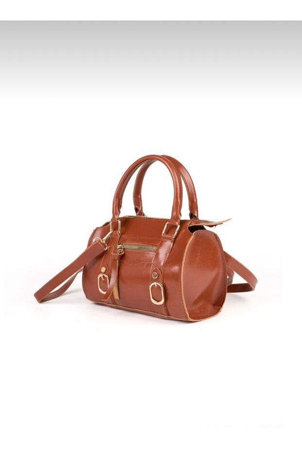Buckle Detailed Zippered Shoulder and Crossbody Bag