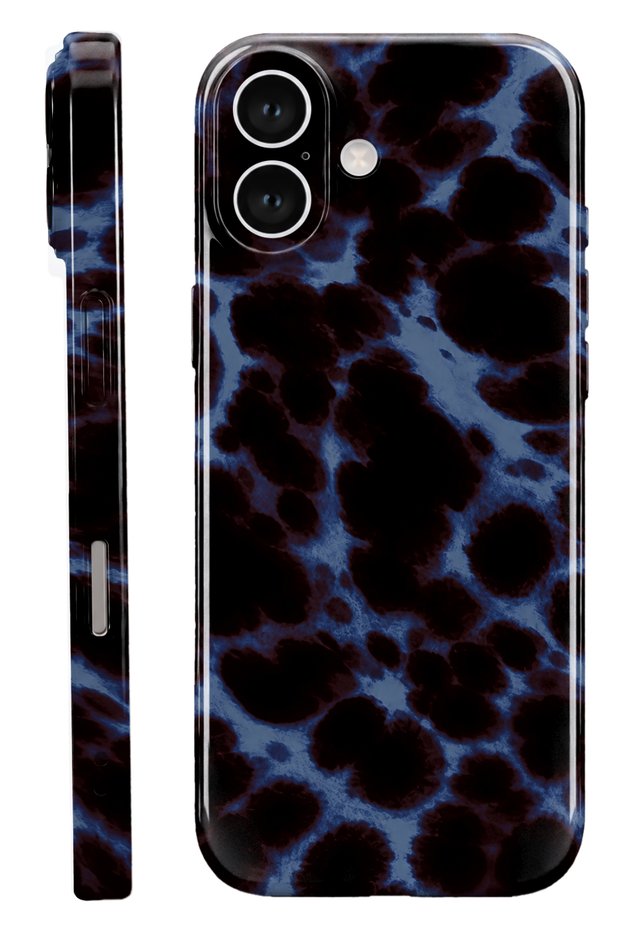 Iphone 16 midnight spots protect slim glossy full cover printing camera protected phone case