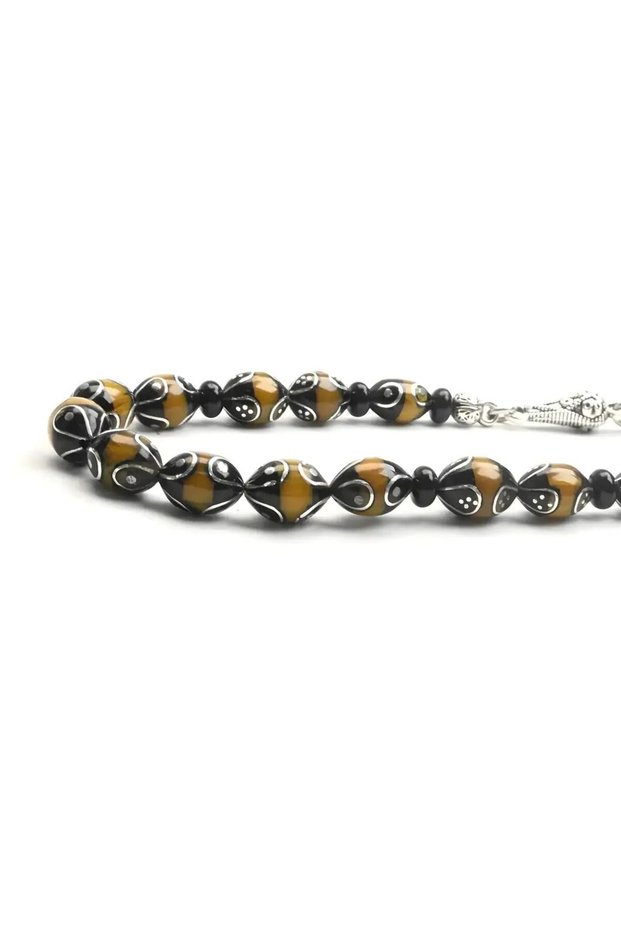 Yellow Galalith and Oltu Zaza Rosary