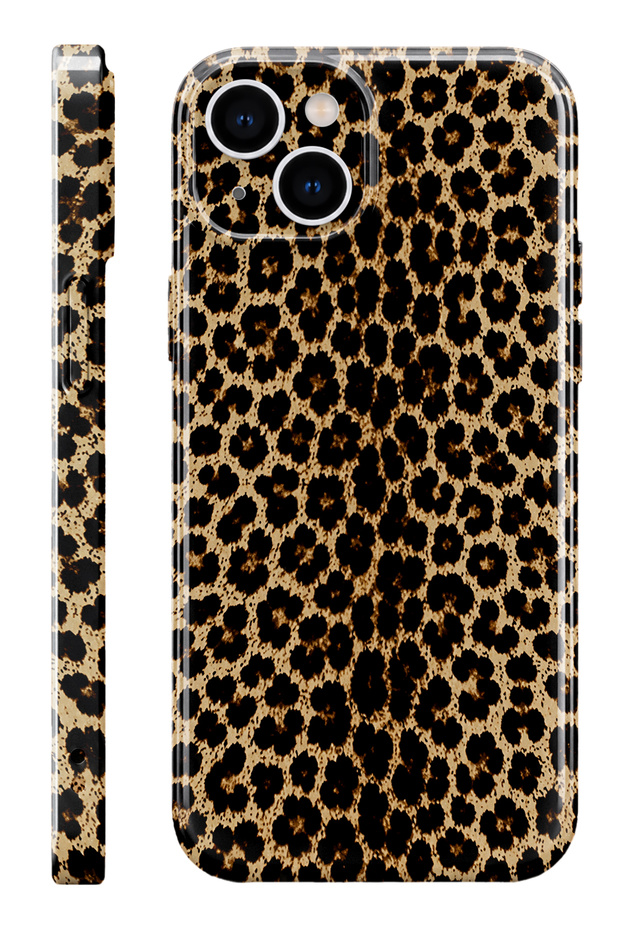 iPhone 14 Golden Leopard Protect Slim Glossy Full Covering Print Camera Protected Phone Case