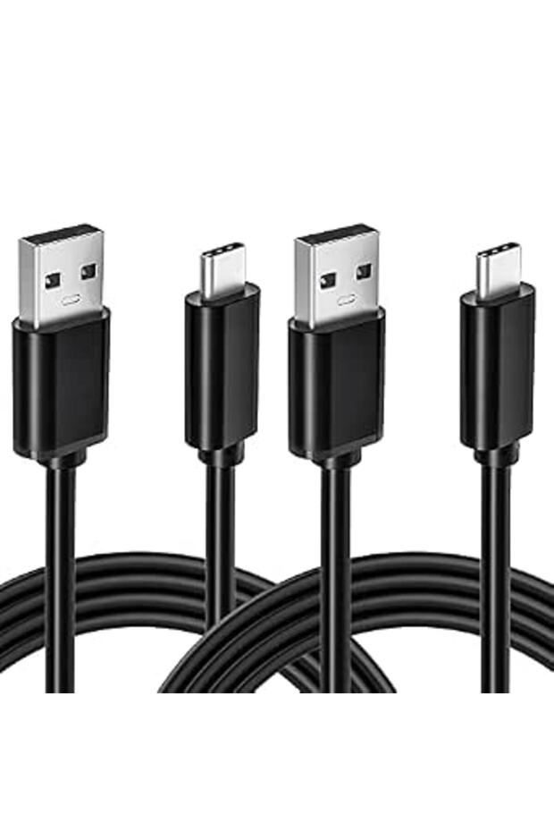 كابل شحن من النوع C لوحدة تحكم PS5 بطول 2 متر (عبوة من قطعتين)، سلك شحن USB-C متوافق مع أجهزة Xbox Series