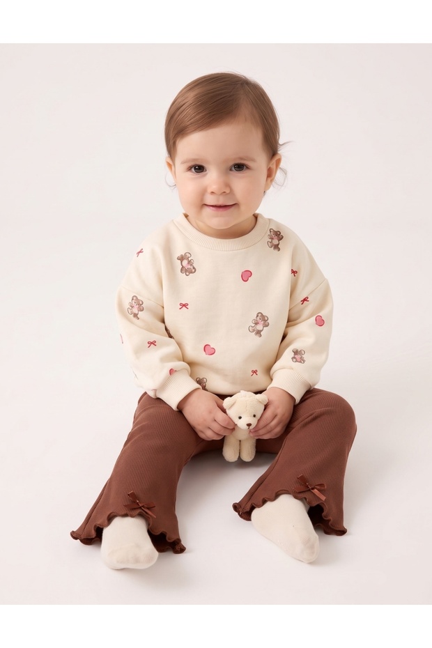 Compleu Buppy Bear, crem-maro