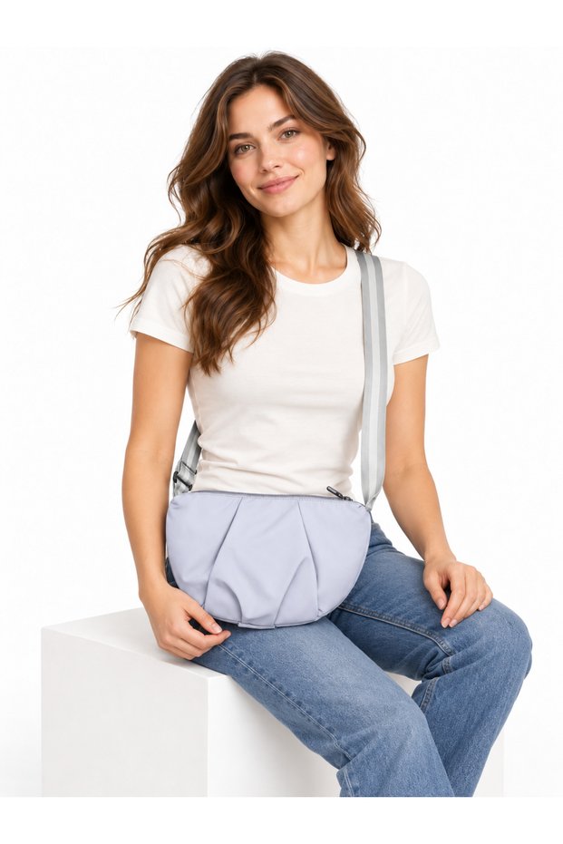 Gray Adjustable Strap Women's Mini Shoulder Bag and Crossbody Bag 0068