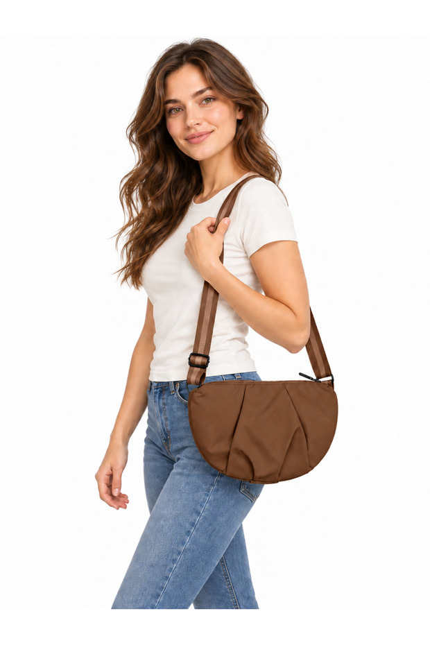 Brown Adjustable Strap Women's Mini Shoulder Bag and Crossbody Bag 0068