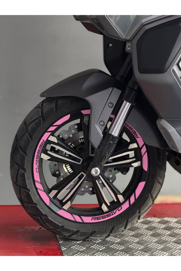 Wheel Rim Stripe Sticker Set for Mondial Ressivo Scooter (12 Pieces Front Rear Enough)