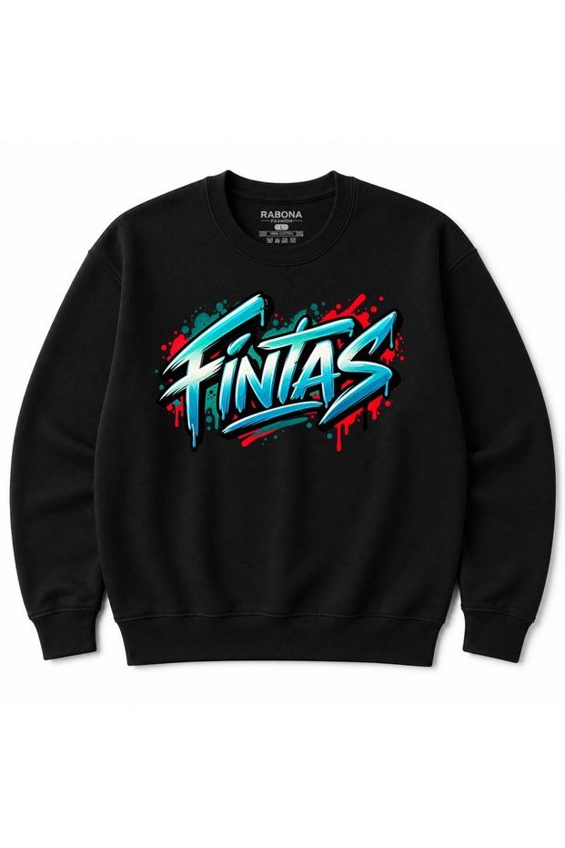 Fintas Urban Graffiti Lettering Graphic Sweatshirt