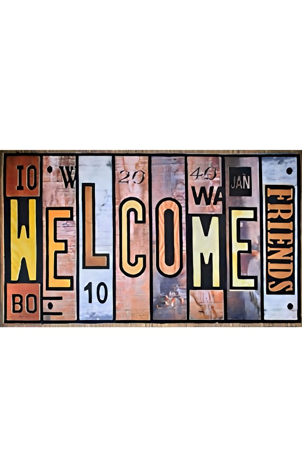 Outside Door Front Balcony Hallway Mat Digital Printing Non-Slip Base Washable
