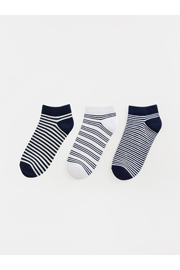Alita City 3-Pack Boys' Striped Socks with Contrast Colors