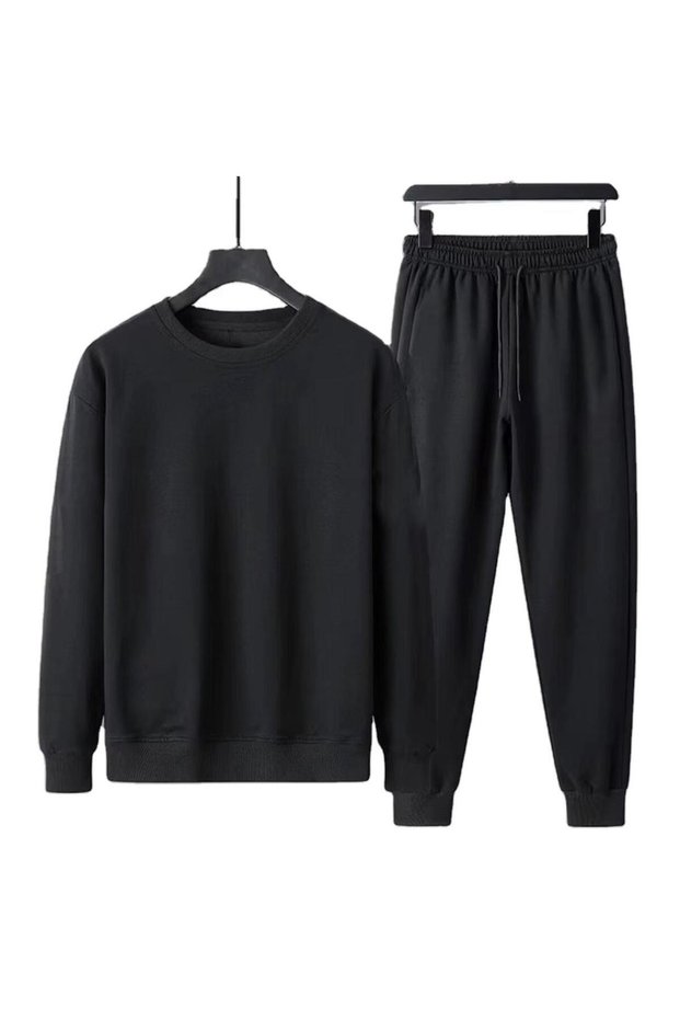 Women's Men's Unisex Basic Hooded Tracksuit Set – 2-Piece