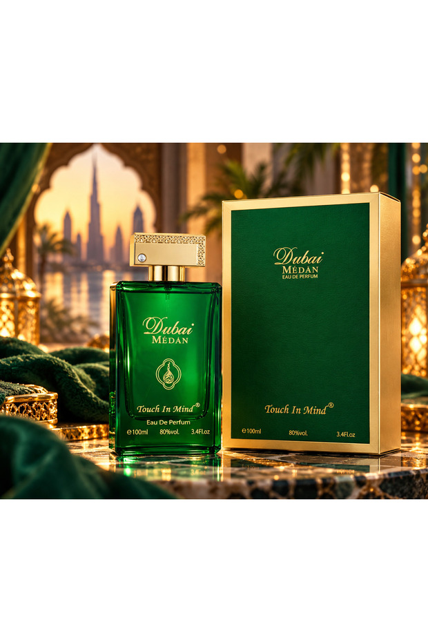 Dubai Medan Touch In Mind Eau de Parfum 100ml | Elegant Green Luxury Fragrance