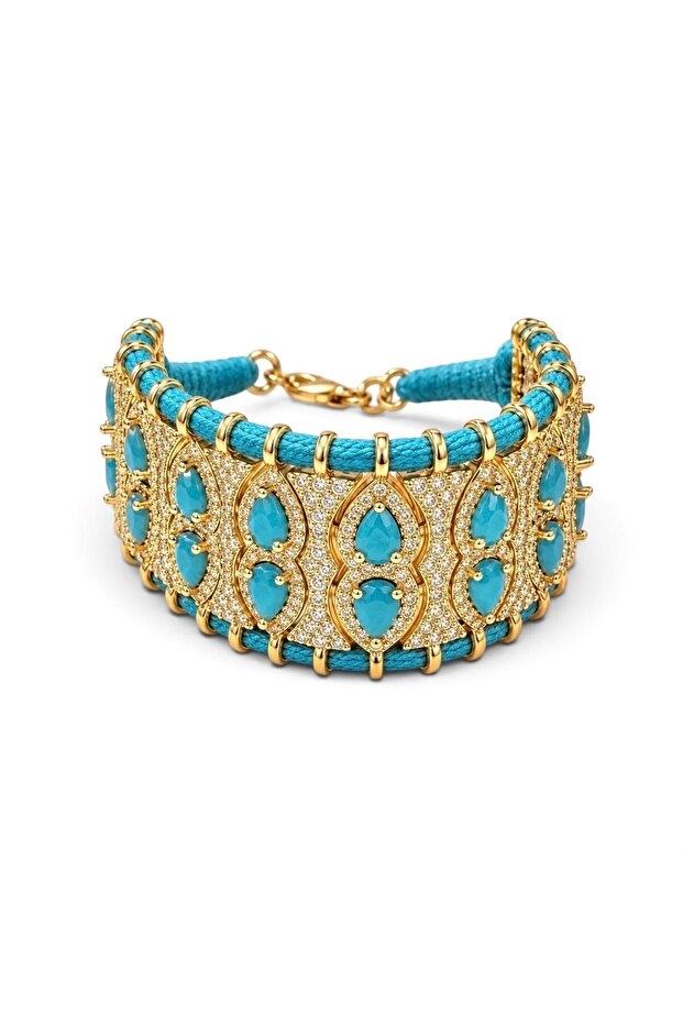 Jewel sparkling string bracelet