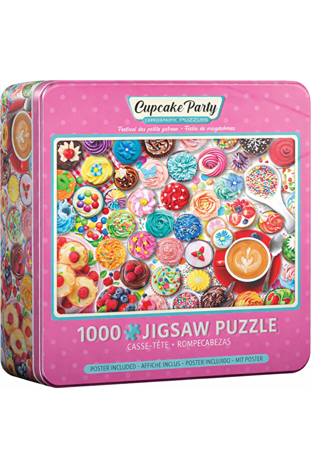Cupcake Party, 1000-Piece Jigsaw Puzzle in Collectible Tin