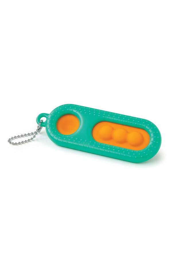Sensory Genius Sensy Pops, Pop-It Fidget Toy with Silicone Maze and Keychain