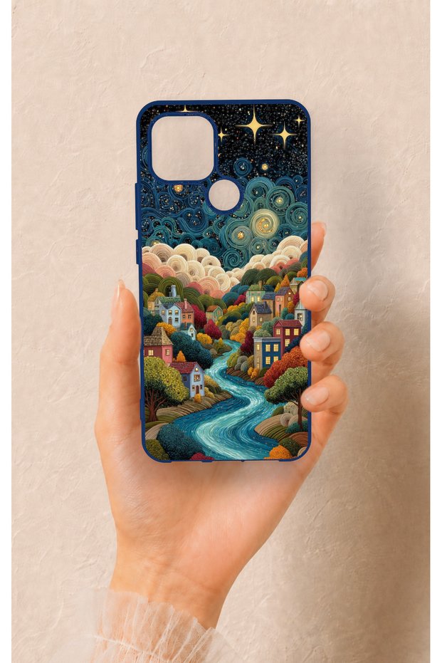 Oppo A15 Compatible Night Tale Patterned Silicone Case