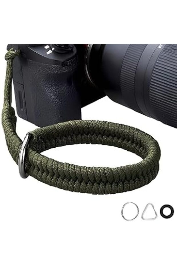 حزام معصم للكاميرا مناسب لكاميرات DSLR والكاميرات بدون مرآة، حزام يدوي سريع التحرير مع وصلة آمنة