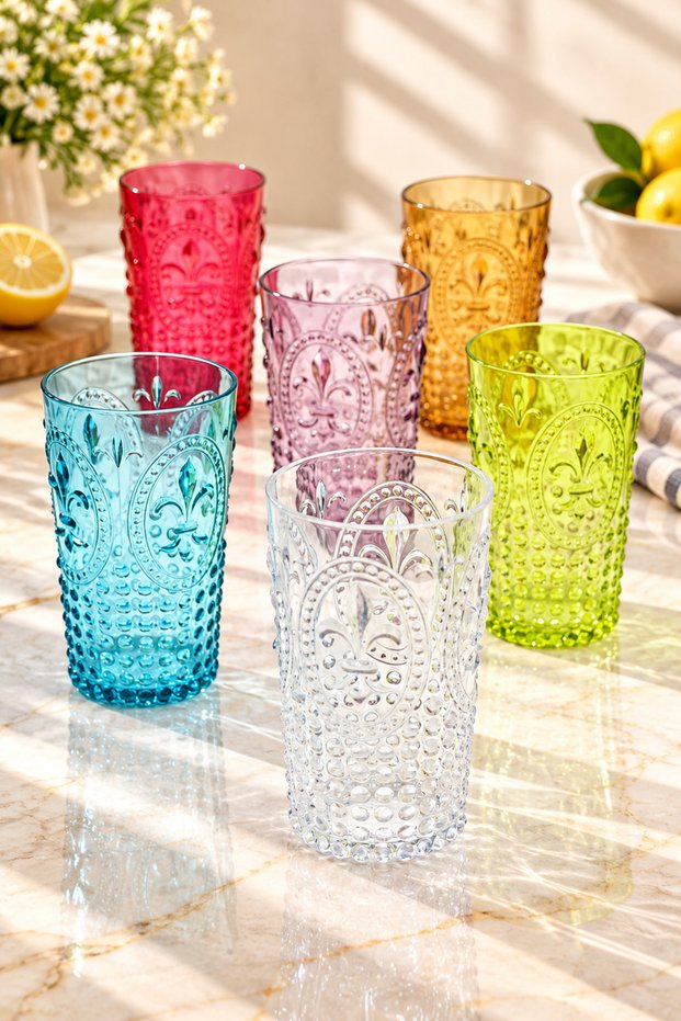 Magic 6-Pack 750 ml Acrylic Colored Soft Drink Cup Ckr4842
