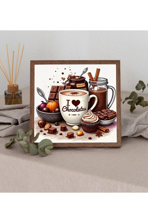 One Piece Real Wooden Framed Decor Table Square