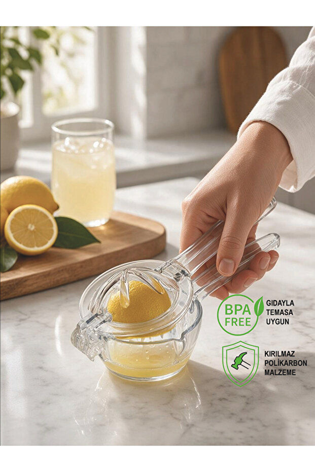Polycarbonate Lemon Squeezer - Transparent