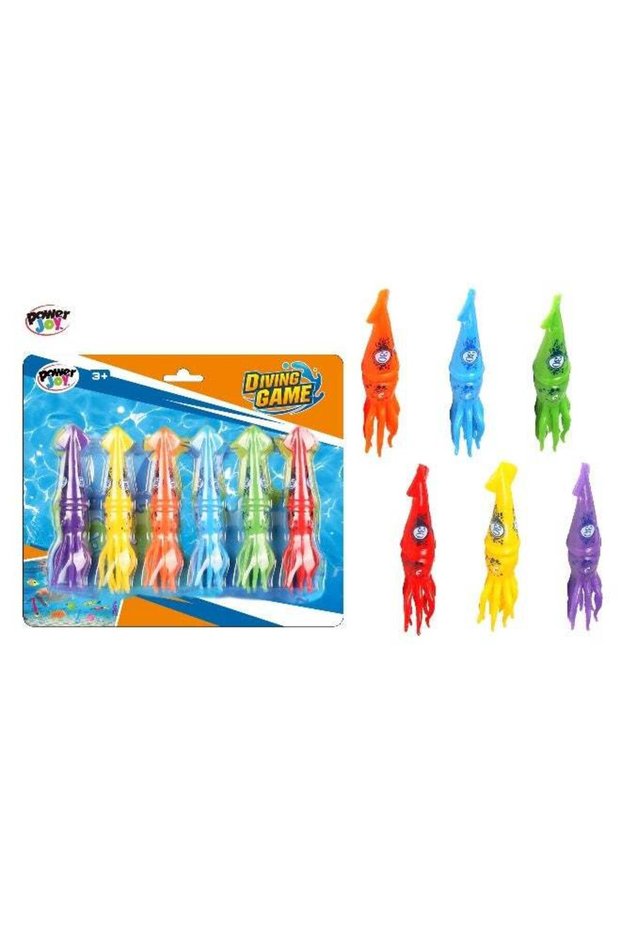 , Diving Squid Toys 6 Pieces