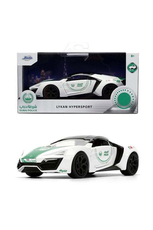 Jada Dubai Police W Motors Lykan Hypersport Die-Cast Collectible Model Car with Opening Doors, Free