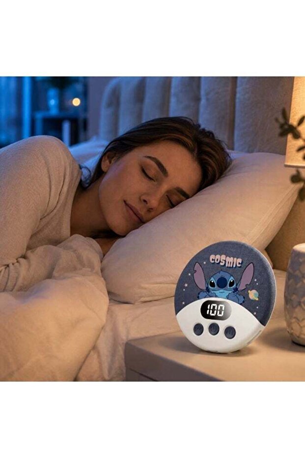 Disney Stitch Pillow Speaker White Noise Sleep Sound Machine with Digital Display - Blue
