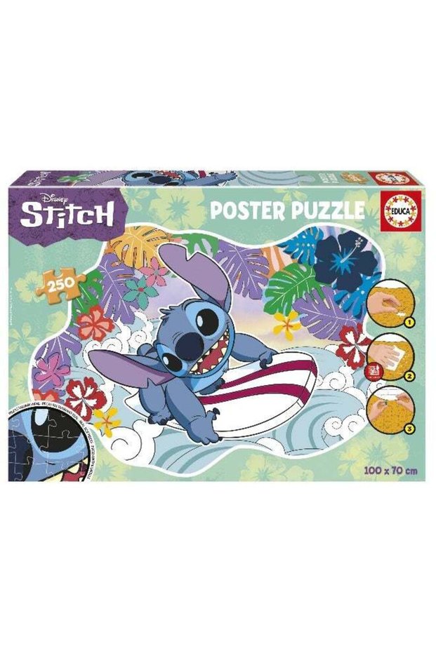 Disney Stitch Poster Jigsaw Puzzle 250-Pieces for Children 4+