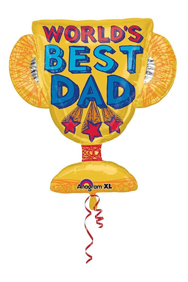 Best Dad Trophy Supershape Balloon 27in