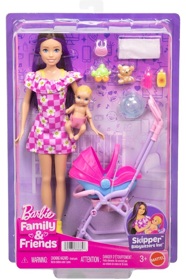Skipper Babysitters Inc. Playset with Brunette Doll and Baby Doll