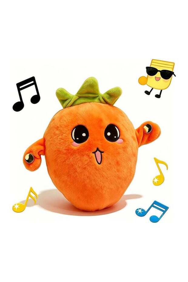Radish Sound Plush Toy, Induction Beat Piano Plush Toy, Fruit Interactive Musical Sensing Rhythm In