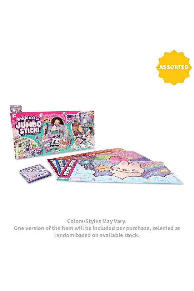 Sticki Rolls Jumbo Sticki Giant Adhesive Poster Set (Pack of 3, Assorted)