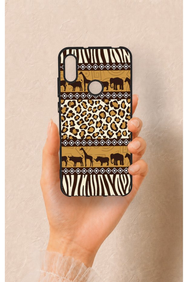 Huawei Y6 2019 Compatible African Safari Pattern Silicone Case