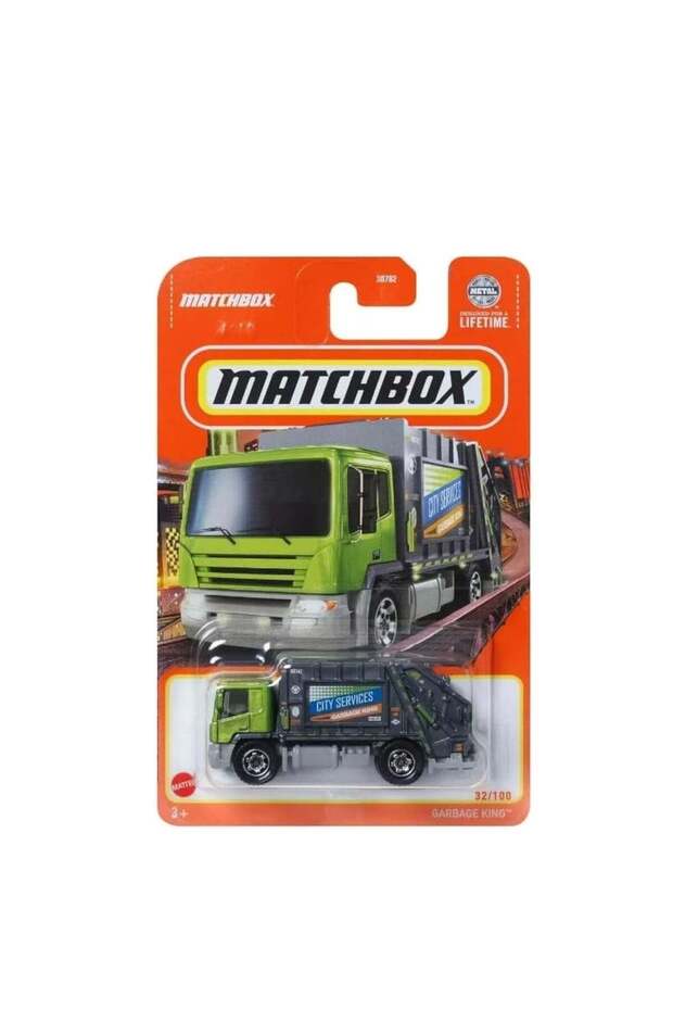 Garbage King Green & Silver City Services 1:64 Scale Diecast Toy Truck