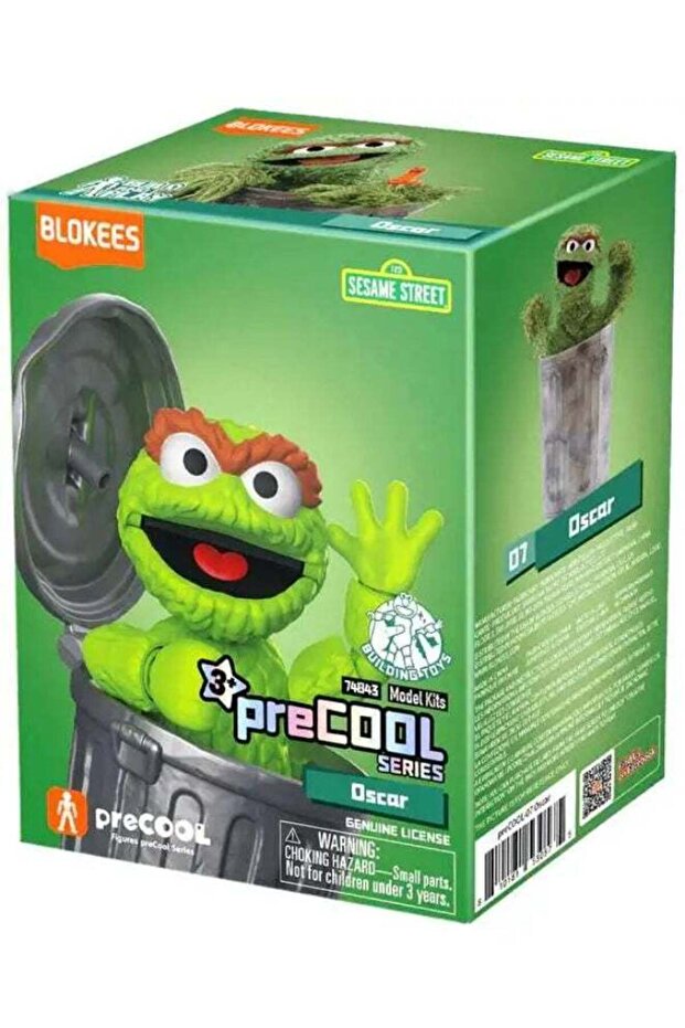 Blokees Sesame Street Oscar the Grouch PreCool Model Kit | Collectible Building Figure Toy | Genuin