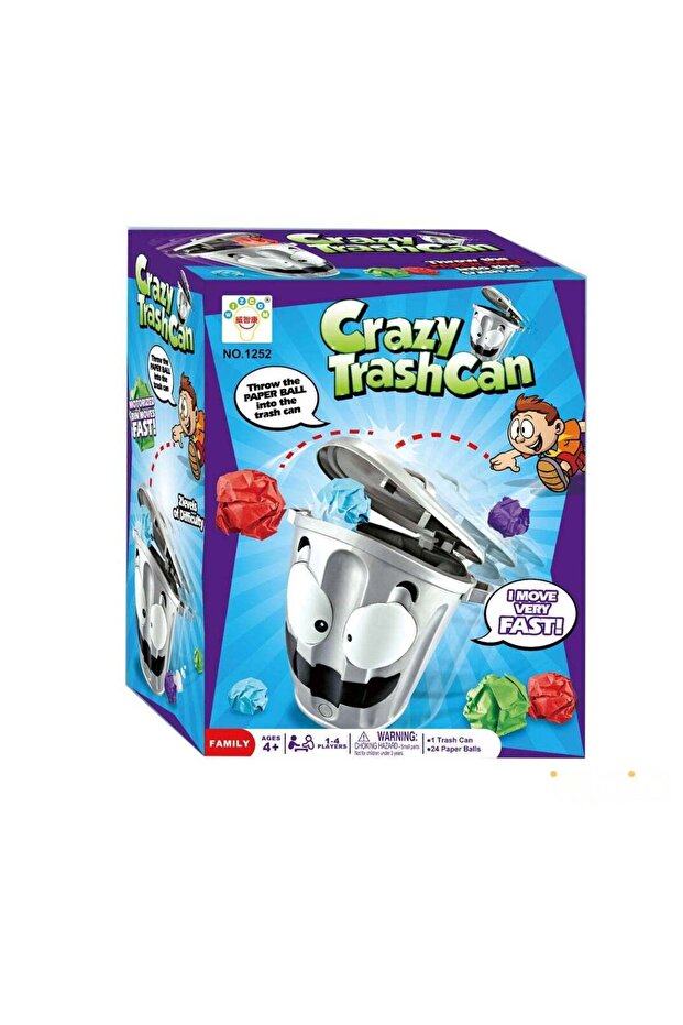 Trash Can – Throw the Paper Ball into the Trash Can – for 3+ Ages