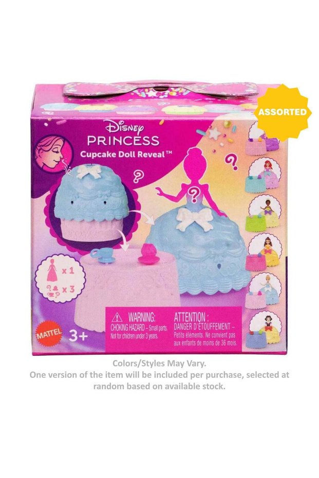 Disney Princess Cupcake Small Doll Reveal Playset (8.9 cm, Assorted)